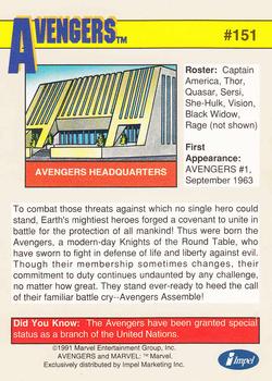 1991 Impel Marvel Universe II #151 The Avengers Back