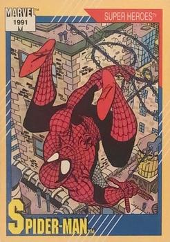 1991 Impel Marvel Universe II #1 Spider-Man Front