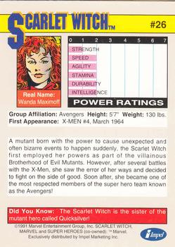 1991 Impel Marvel Universe II #26 Scarlet Witch Back