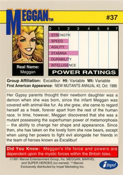 1991 Impel Marvel Universe II #37 Meggan Back
