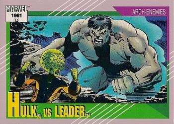 1991 Impel Marvel Universe II #119 Hulk vs. Leader Front