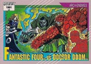 1991 Impel Marvel Universe II #124 Fantastic Four vs. Doctor Doom Front