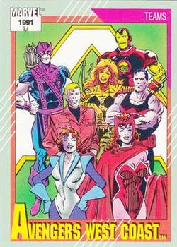 1991 Impel Marvel Universe II #152 Avengers West Coast Front