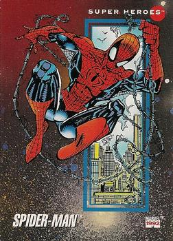 1992 Impel Marvel Universe #1 Spider-Man Front