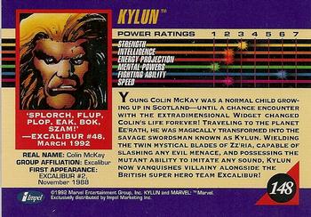 1992 Impel Marvel Universe #148 Kylun Back