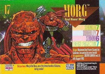 1993 SkyBox Marvel Universe #17 Morg Back