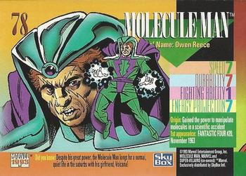 1993 SkyBox Marvel Universe #78 Molecule Man Back