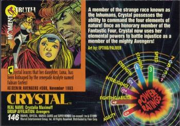 1994 Fleer Marvel Universe #146 Crystal Back