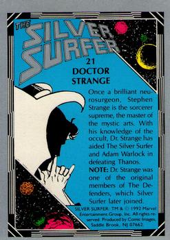 1992 Comic Images The Silver Surfer #21 Doctor Strange Back
