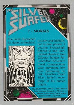 1992 Comic Images The Silver Surfer #7 Morals Back