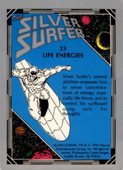 1992 Comic Images The Silver Surfer #23 Life Energies Back