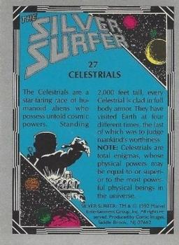 1992 Comic Images The Silver Surfer #27 Celestrials Back