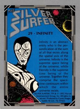 1992 Comic Images The Silver Surfer #29 Infinity Back