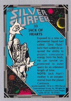 1992 Comic Images The Silver Surfer #33 Jack of Hearts Back