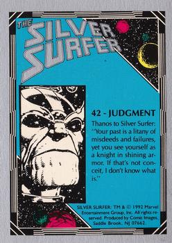 1992 Comic Images The Silver Surfer #42 Judgment Back