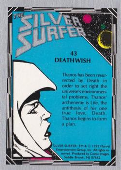 1992 Comic Images The Silver Surfer #43 Deathwish Back