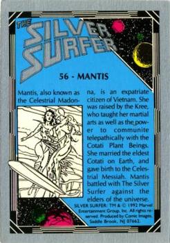 1992 Comic Images The Silver Surfer #56 Mantis Back