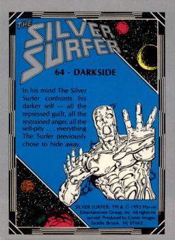 1992 Comic Images The Silver Surfer #64 Darkside Back
