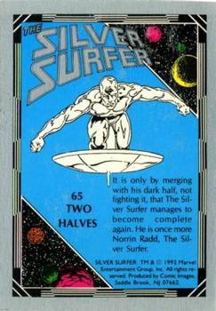 1992 Comic Images The Silver Surfer #65 Two Halves Back