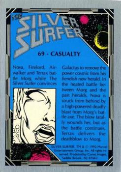 1992 Comic Images The Silver Surfer #69 Casualty Back