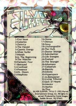 1992 Comic Images The Silver Surfer #72 The Silver Surfer Checklist Front