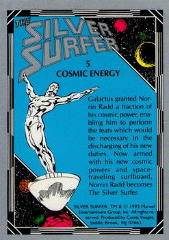 1992 Comic Images The Silver Surfer #5 Cosmic Energy Back