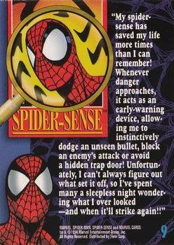 1994 Fleer The Amazing Spider-Man #9 Spider-Sense Back