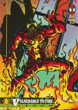 1994 Fleer The Amazing Spider-Man #16 Vulnerable to Fire Front