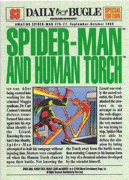 1994 Fleer The Amazing Spider-Man #93 Spider-Man & Human Torch Back