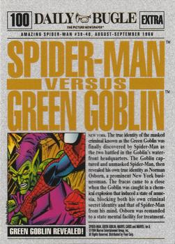 1994 Fleer The Amazing Spider-Man #100 Spider-Man vs. Green Goblin Back