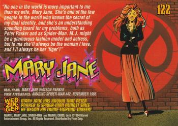 1994 Fleer The Amazing Spider-Man #122 Mary Jane Back