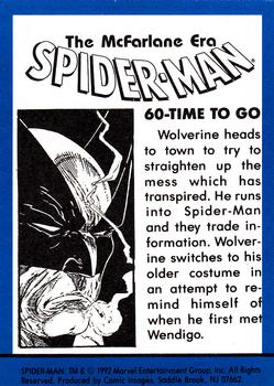 1992 Comic Images Spider-Man: The McFarlane Era #60 Time To Go Back
