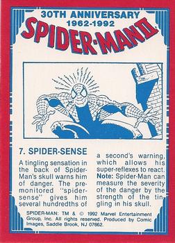 1992 Comic Images Spider-Man II: 30th Anniversary 1962-1992 #7 Spider-Sense Back