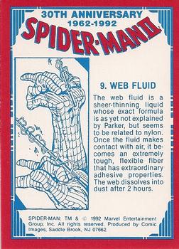 1992 Comic Images Spider-Man II: 30th Anniversary 1962-1992 #9 Web Fluid Back