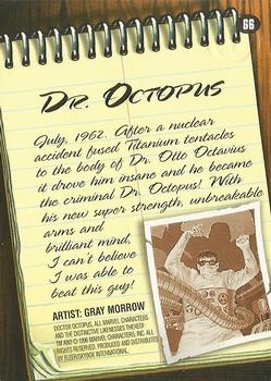 1996 SkyBox Premium Spider-Man #66 Dr. Octopus Back