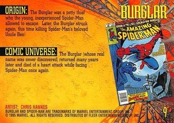 1995 Fleer Ultra Spider-Man #9 Burglar Back