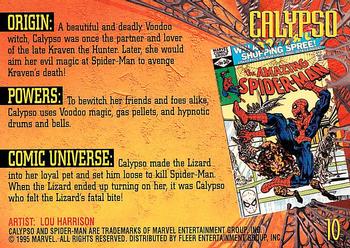 1995 Fleer Ultra Spider-Man #10 Calypso Back
