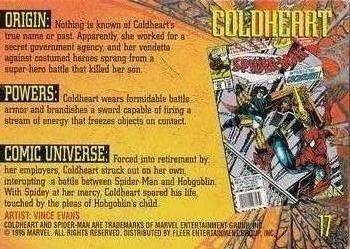 1995 Fleer Ultra Spider-Man #17 Coldheart Back