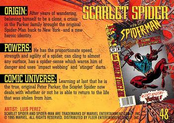 1995 Fleer Ultra Spider-Man #48 Scarlet Spider Back