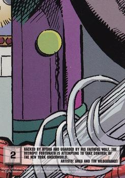 1997 Ultra Spider-Man #2 Fortunato Back