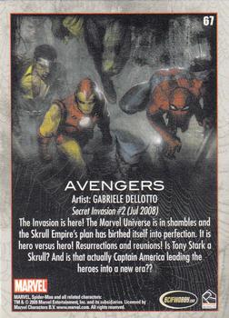 2009 Rittenhouse Spider-Man Archives #67 Avengers Back