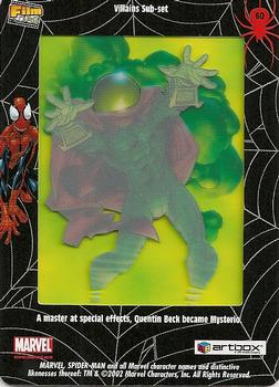 2002 ArtBox Spider-Man FilmCardz #60 Mysterio Back