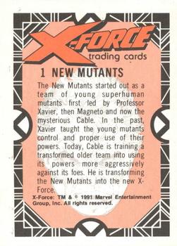 1991 Comic Images X-Force #1 New Mutants Back