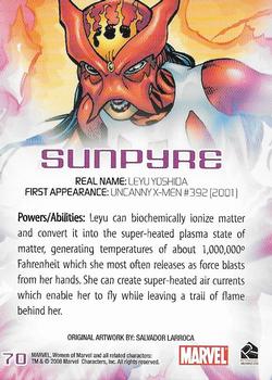 2008 Rittenhouse Women of Marvel #70 Sunpyre Back