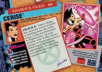 1993 SkyBox X-Men Series 2 #8 Cerise Back