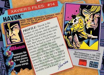 1993 SkyBox X-Men Series 2 #14 Havok Back