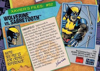 1993 SkyBox X-Men Series 2 #52 Wolverine Back