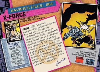 1993 SkyBox X-Men Series 2 #84 X-Force Back