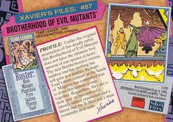 1993 SkyBox X-Men Series 2 #87 Brotherhood of Evil Mutants Back