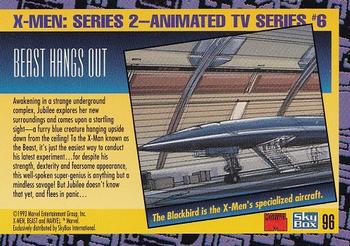 1993 SkyBox X-Men Series 2 #96 Beast hangs out. Back